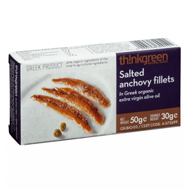 Solone filety z anchois w ekologicznej BIO oliwie z oliwek extra virgin 50 g thinkgreen