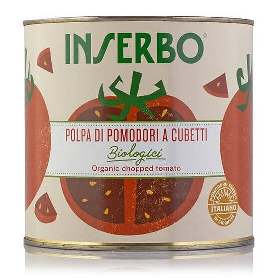 PULPA POMIDOROWA Polpa di pomodori a cubetti BIO 2.5KG Inserbo